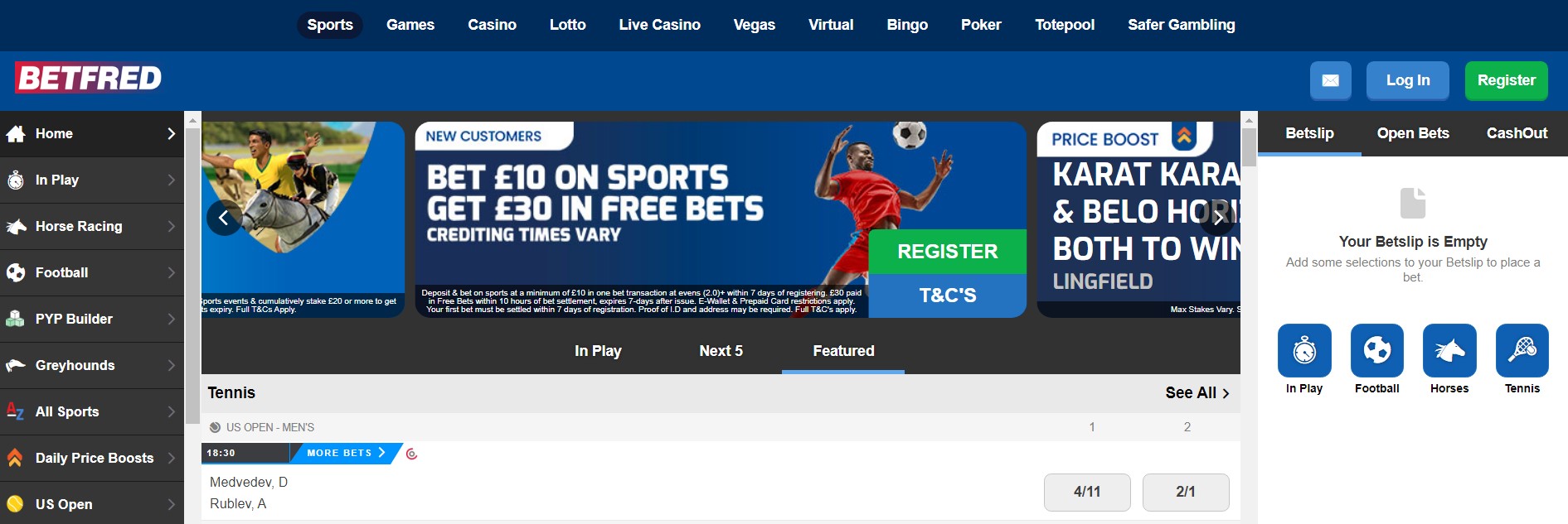 Betfred Site Offers